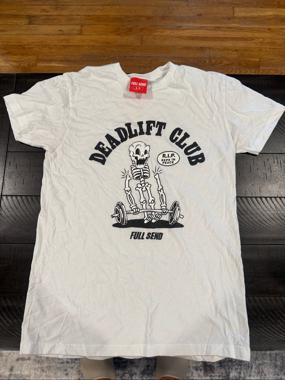Full Send Deadlift Club Graphic Tee — White